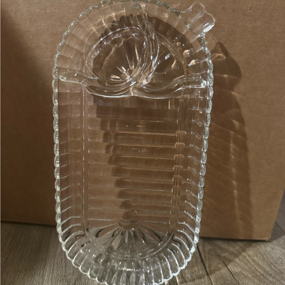 Anchor Hocking Clear Glass Art Piece